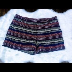 LOFT Blue/White Ikat Riviera Shorts size 4